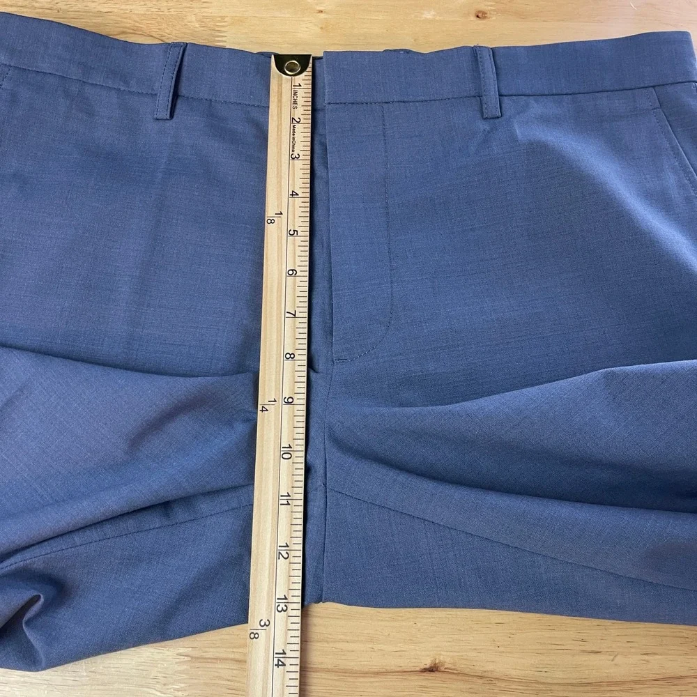 J.Crew Thompson Wool Blend Tapered Dress Pants Mens‎ 35x32 Stretch Blue Check